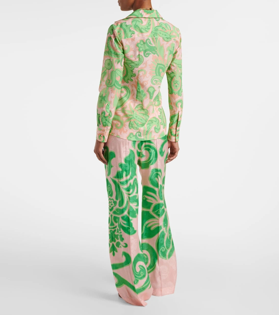 Etro - Printed cotton and silk shirt