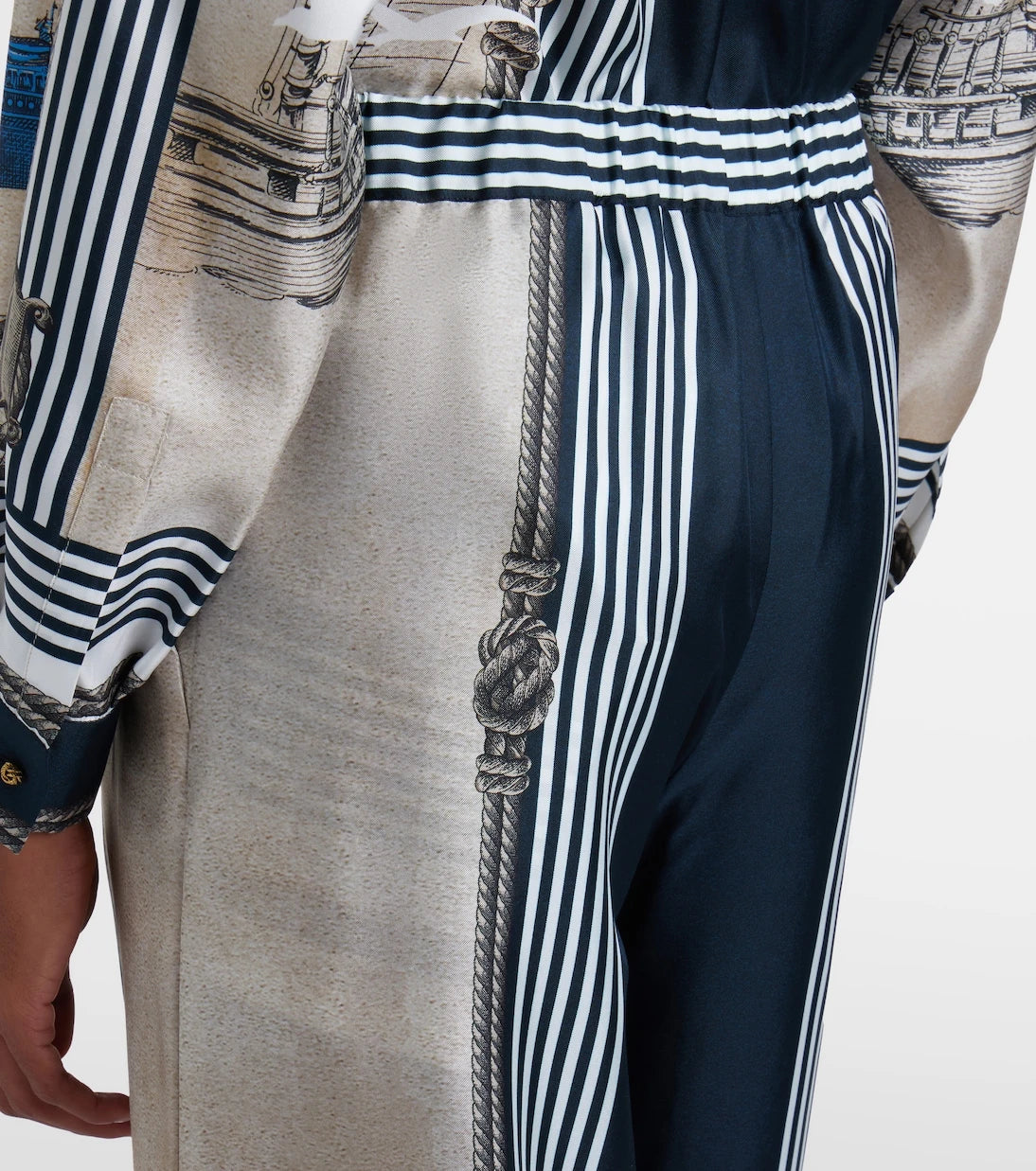 Max Mara - Printed silk twill palazzo pants