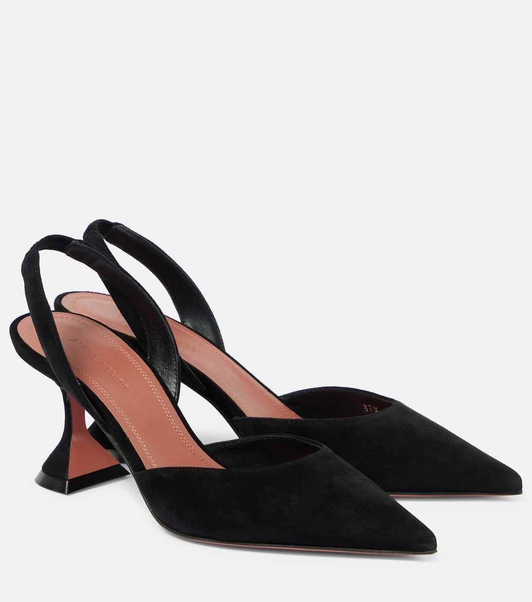 Amina Muaddi - Holli 70 suede slingback pumps