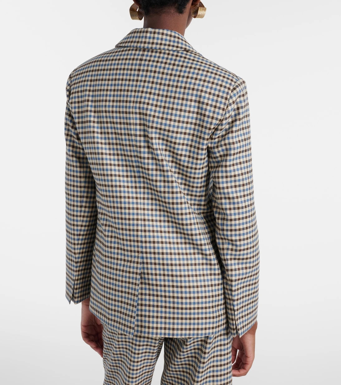 'S Max Mara - Nadia checked wool and cotton blazer