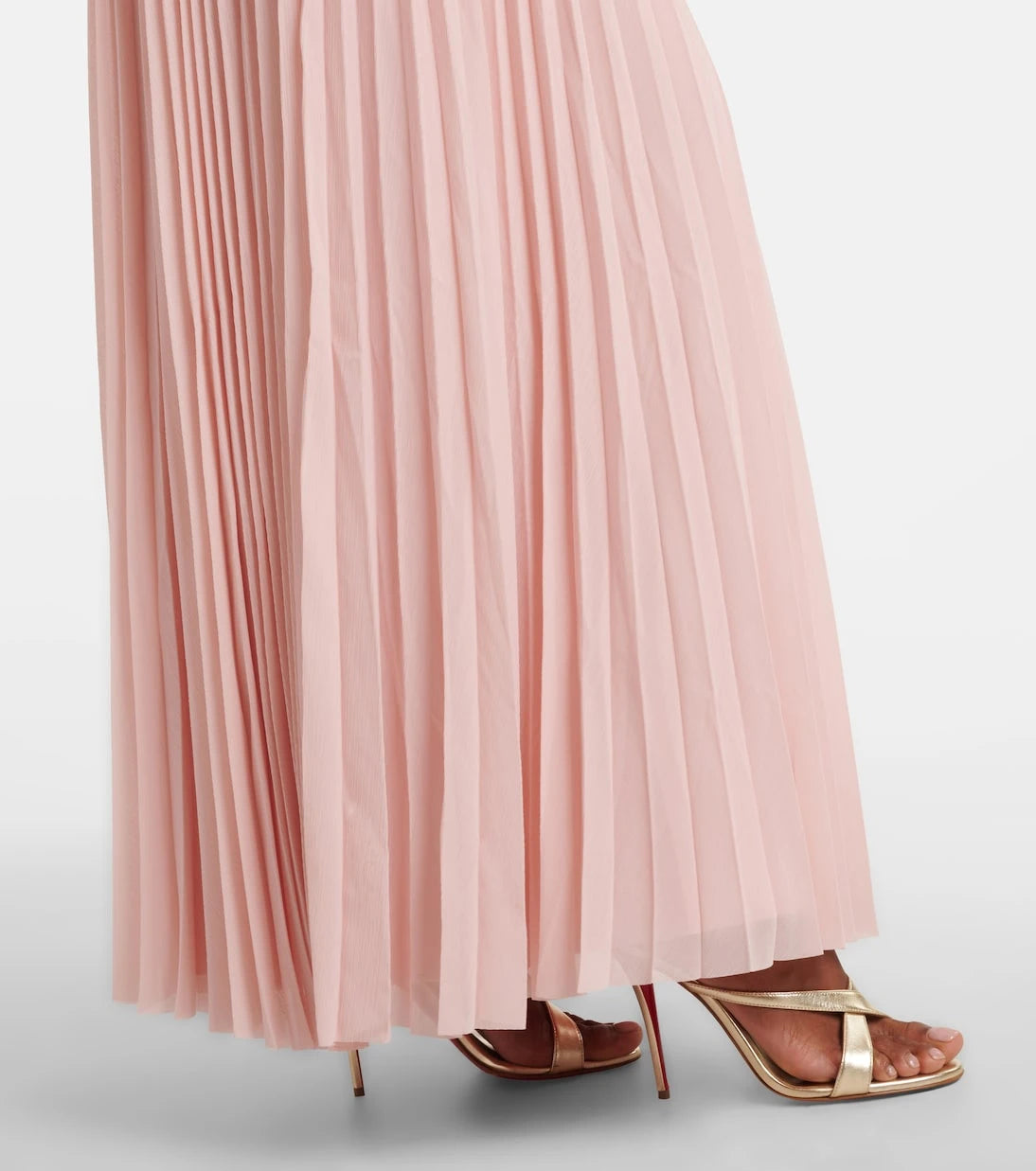 Solace London - Britt pleated strapless gown