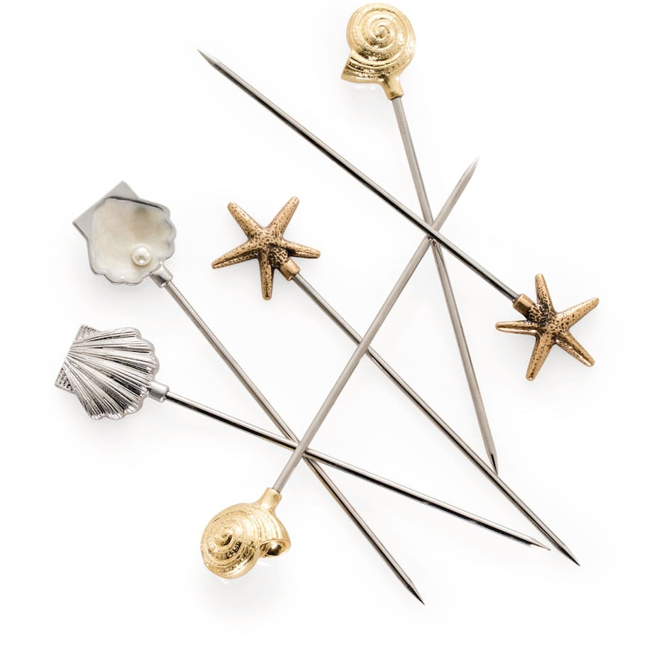Joanna Buchanan Shell Cocktail Picks (Set of 6)
