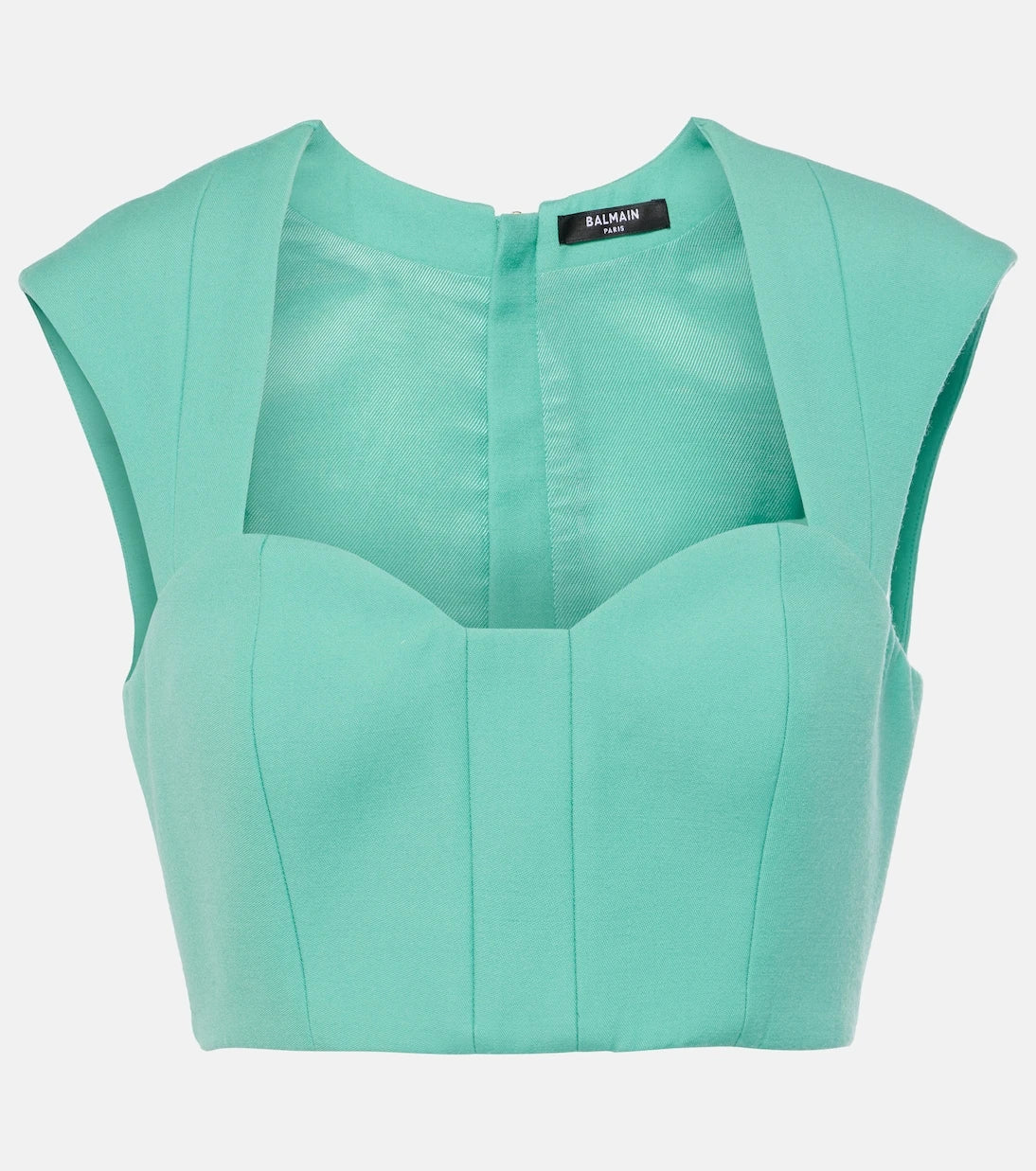 Balmain - Wool crop top