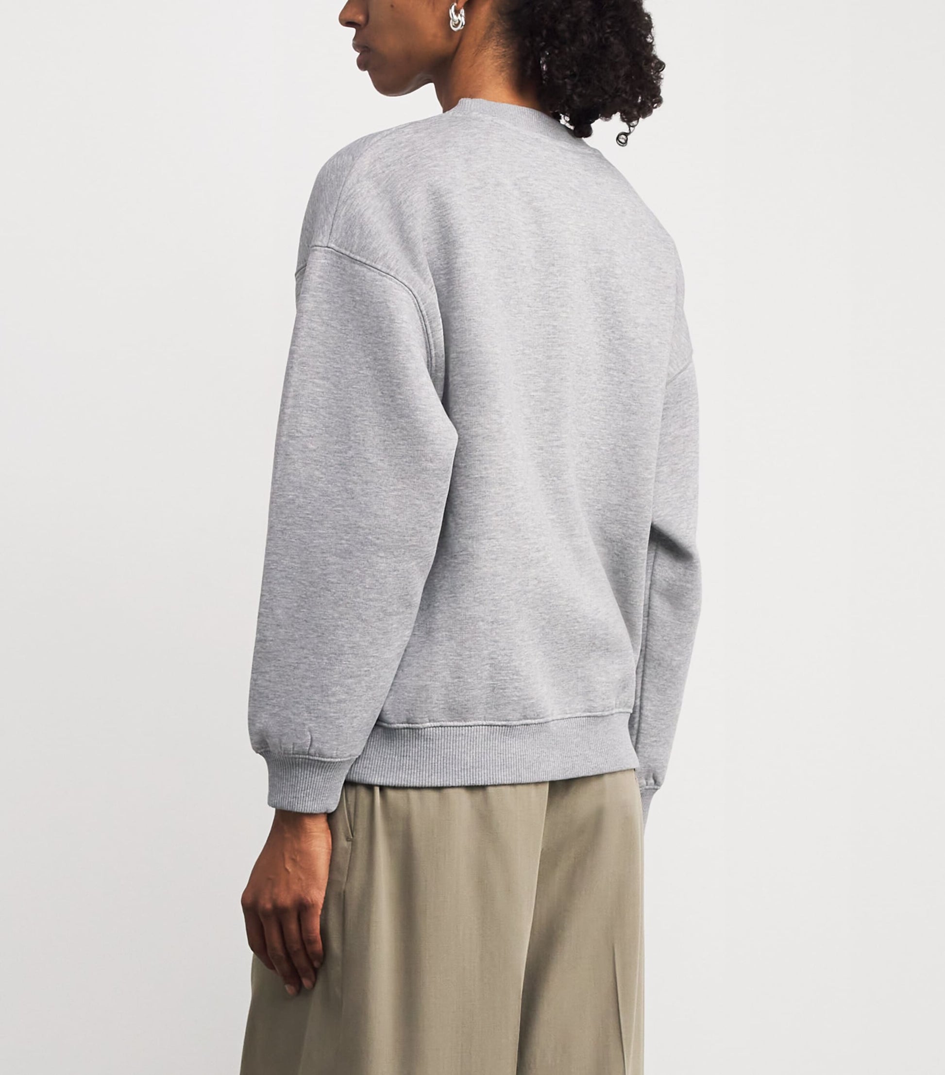 ANINE BING Grey Cotton-Blend Spencer Sweatshirt