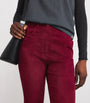 Red Suede Duke Stretch Slim Trousers