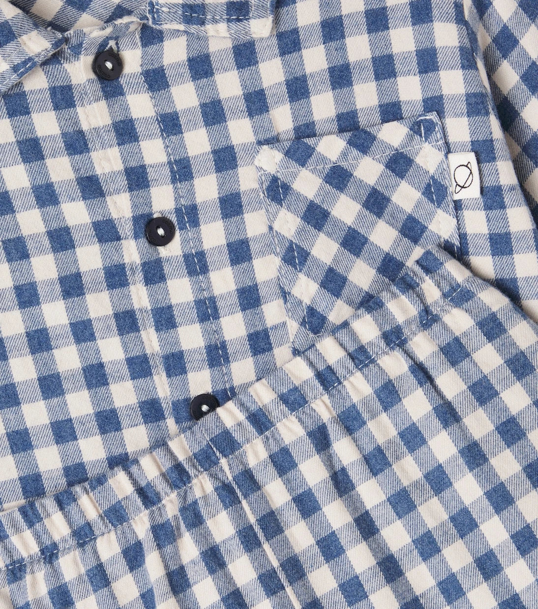Cozmo - Baby gingham cotton flannel shirt and pants set
