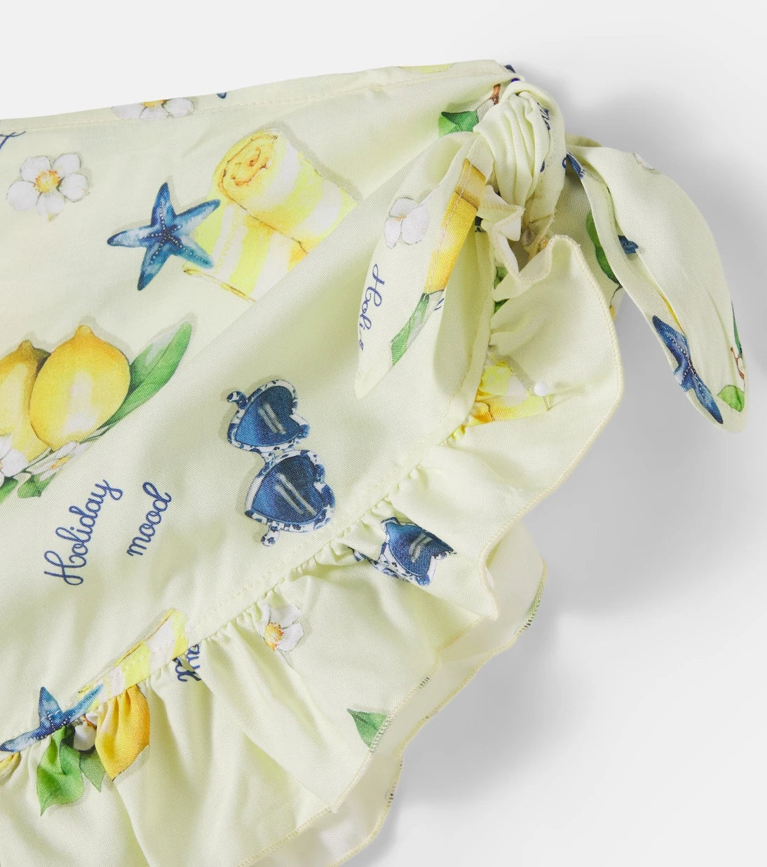 Monnalisa - Printed cotton beach cover-up