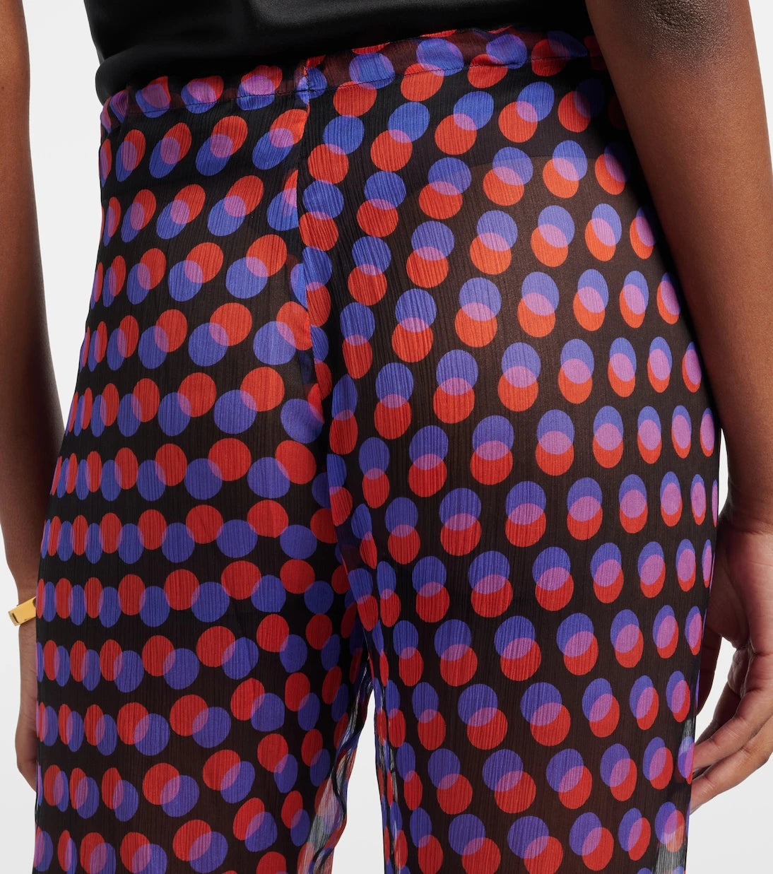 Dries Van Noten - Polka-dot silk straight pants