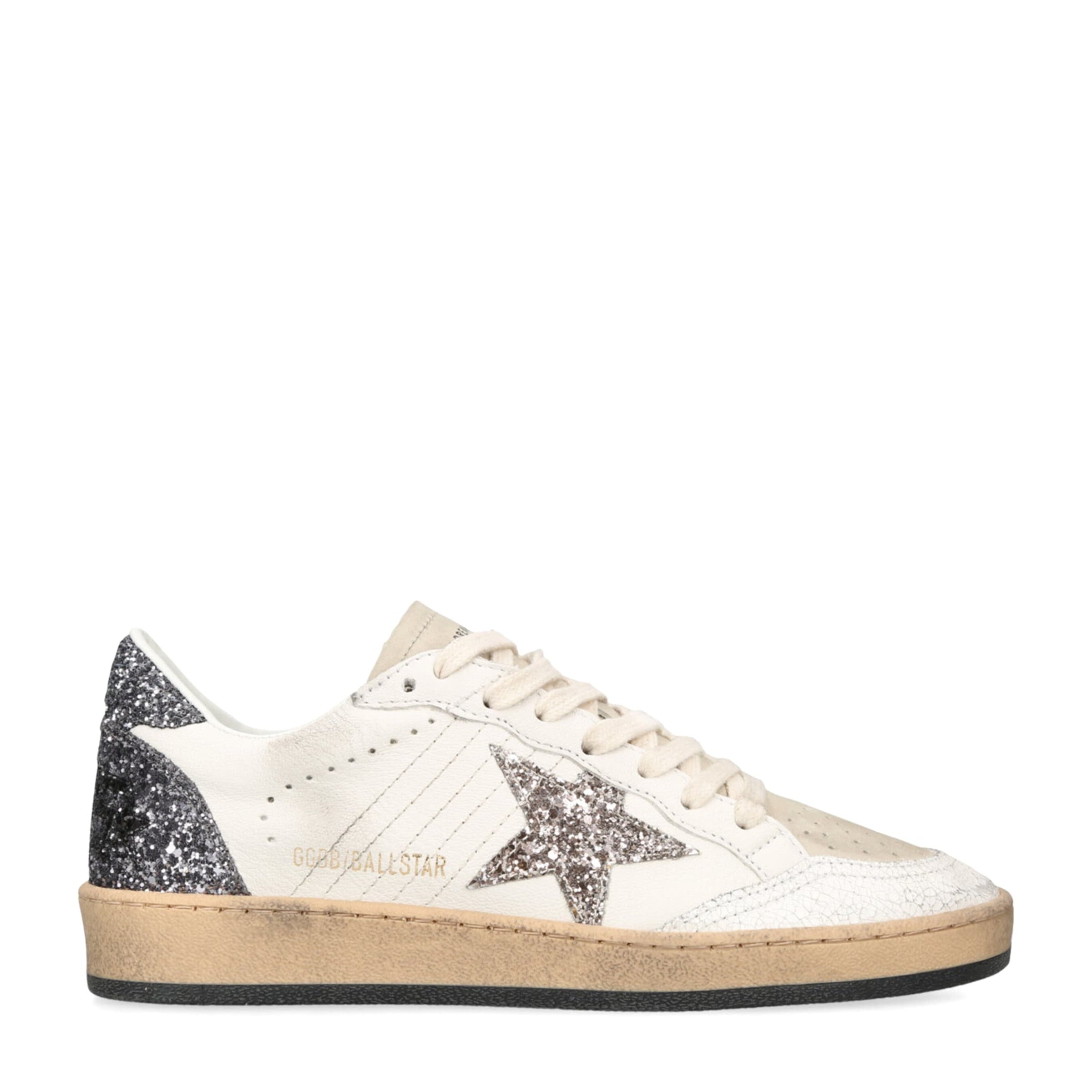 White Leather Ball Star Sneakers
