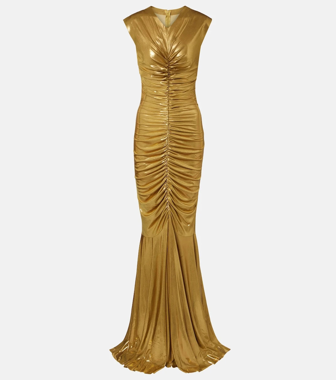 Norma Kamali - Ruched lamé gown