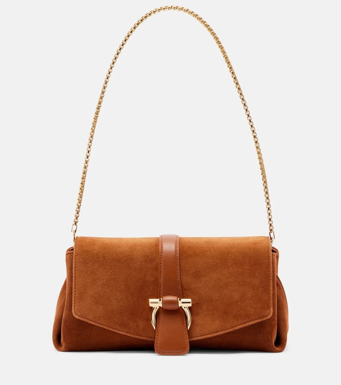 Ferragamo - Flap Small suede shoulder bag