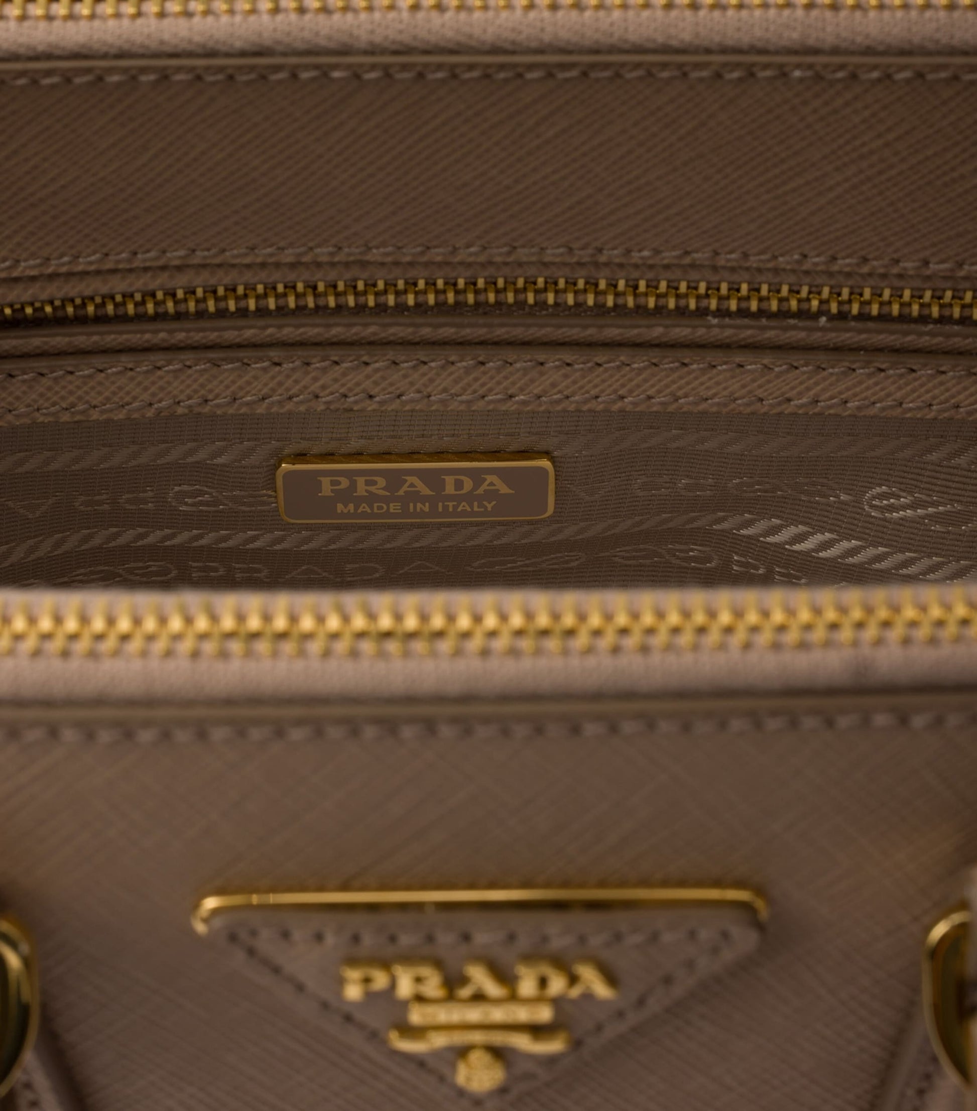 Prada Nude Mini Saffiano Leather Galleria Top-Handle Bag