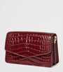 Aspinal Of London Leather Croc-Embossed Eliza Clutch Bag