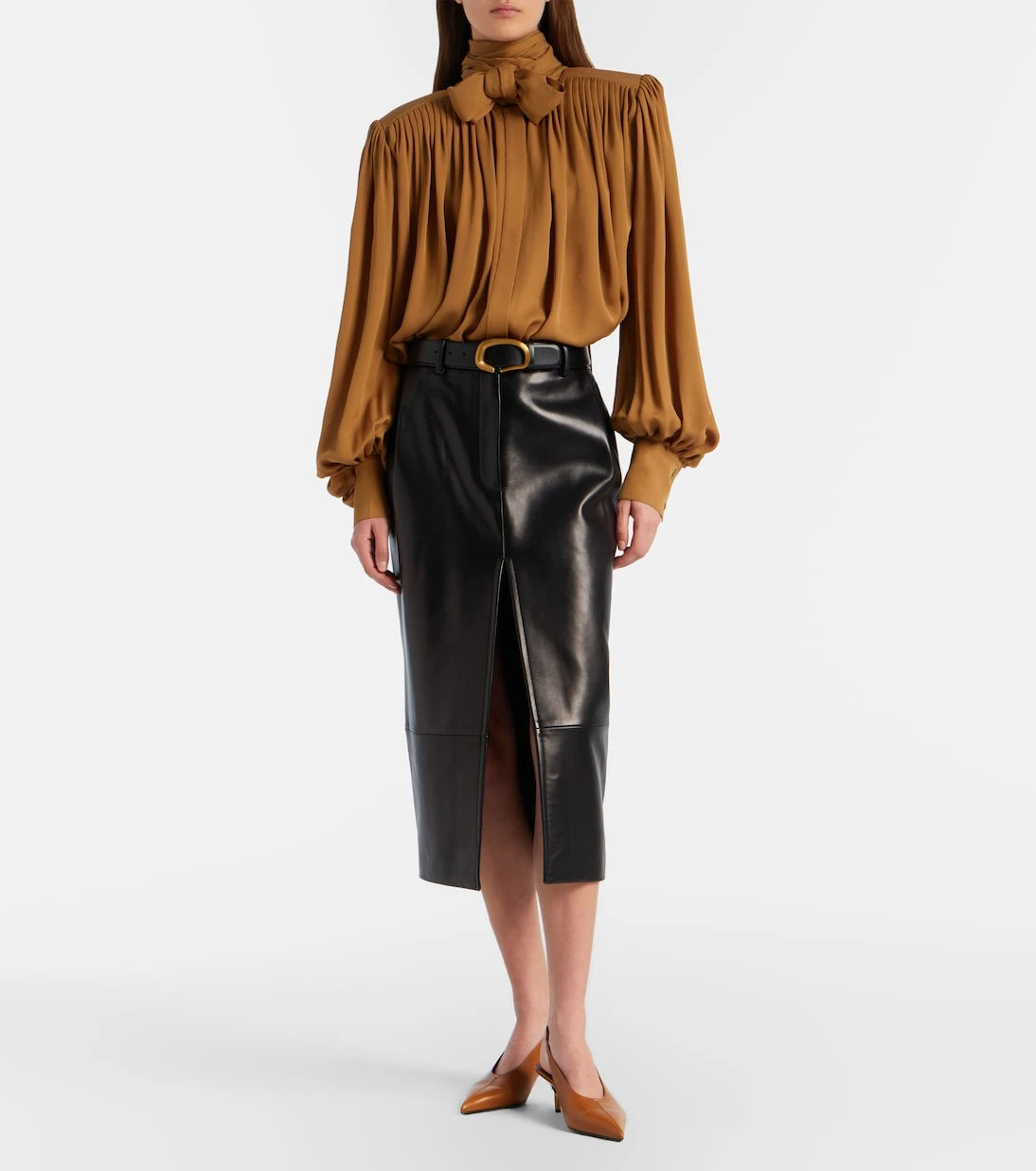 Khaite - Vali pleated silk georgette blouse