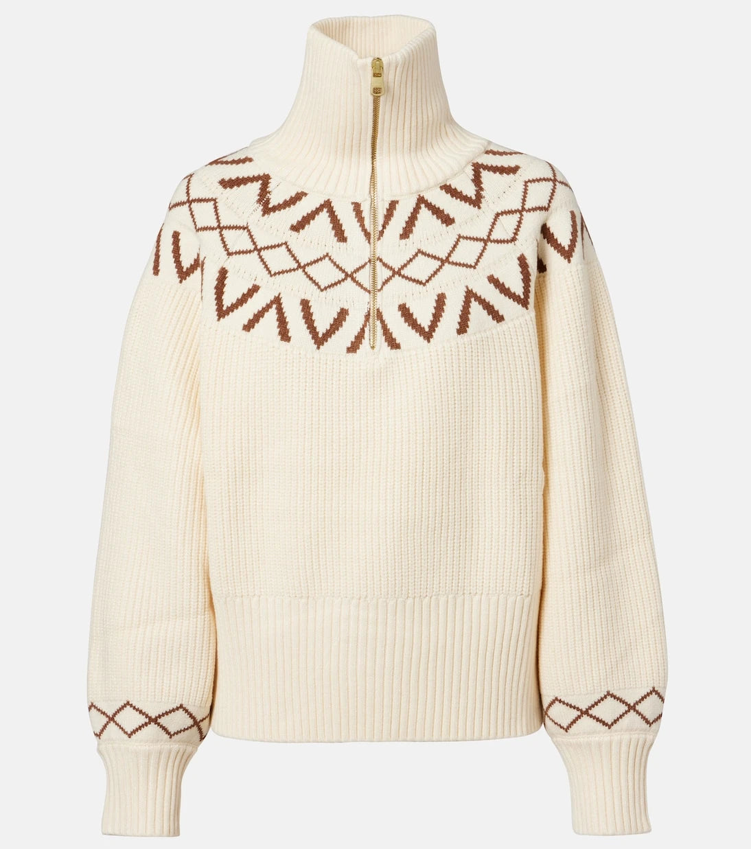 Varley - Sigrid ribbed-knit half-zip sweater