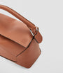 LOEWE Brown Small Leather Puzzle Edge Top-Handle Bag