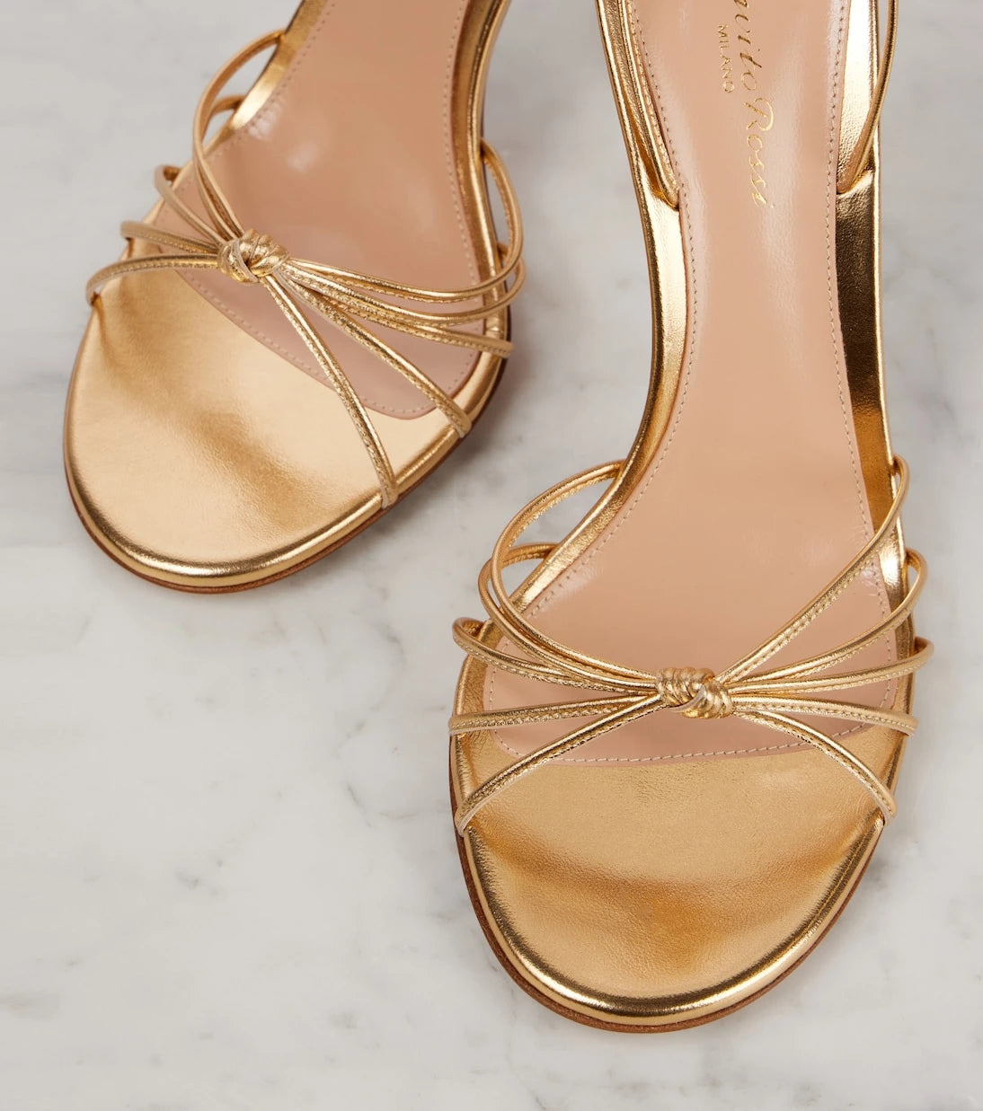 Gianvito Rossi - 105 metallic leather sandals