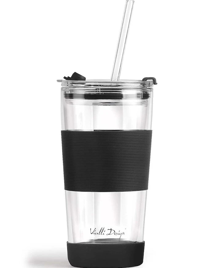 Термочаша със сламка Vialli Design Fuori 600 ml
