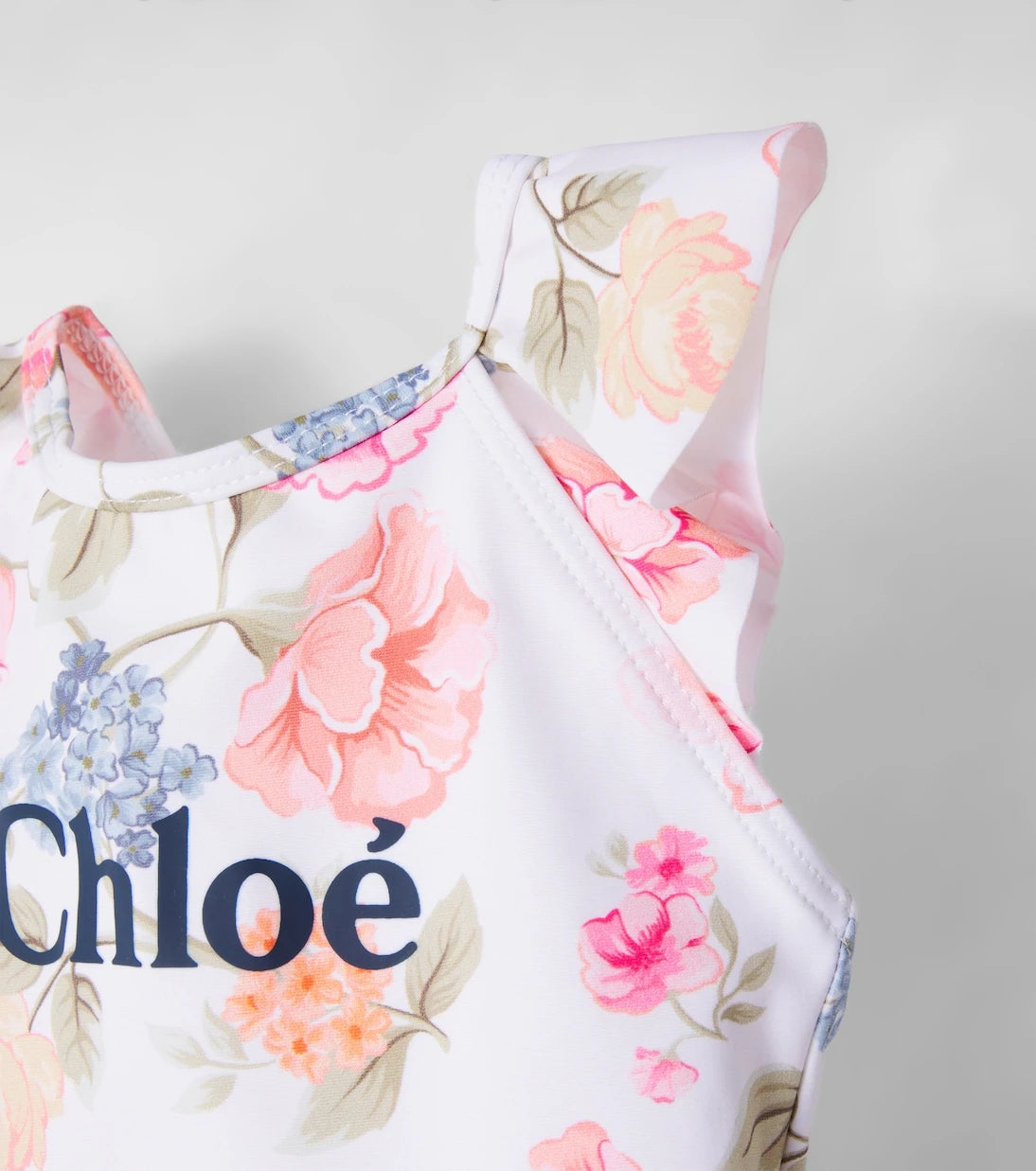 Chloé Kids - Baby logo floral swimsuit