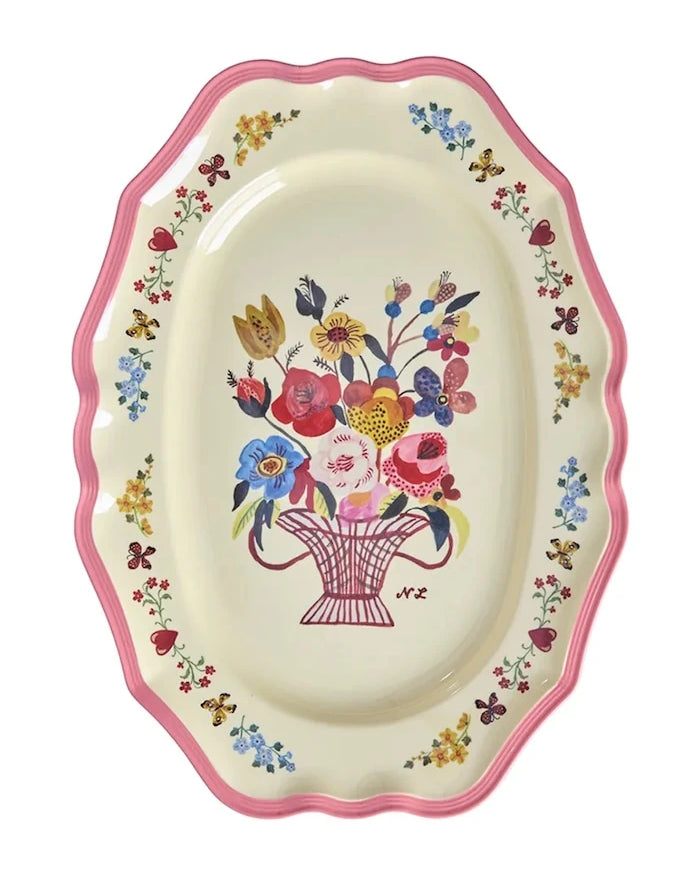 Rice Vintage 27 x 36,5 cm Servis Tabağı