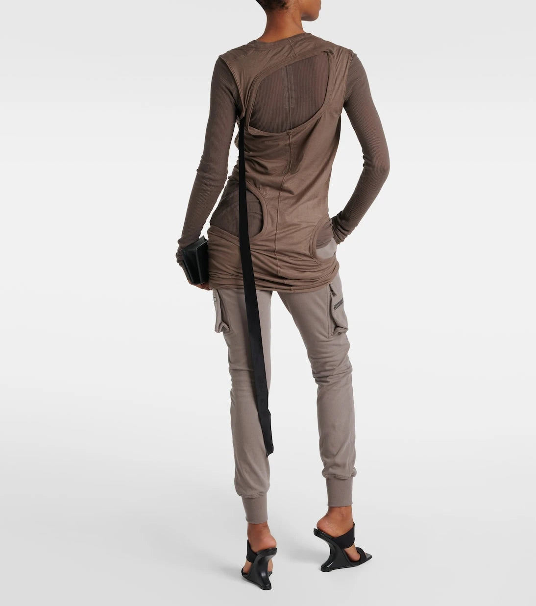 Rick Owens - DRKSHDW توب قطني بفتحات