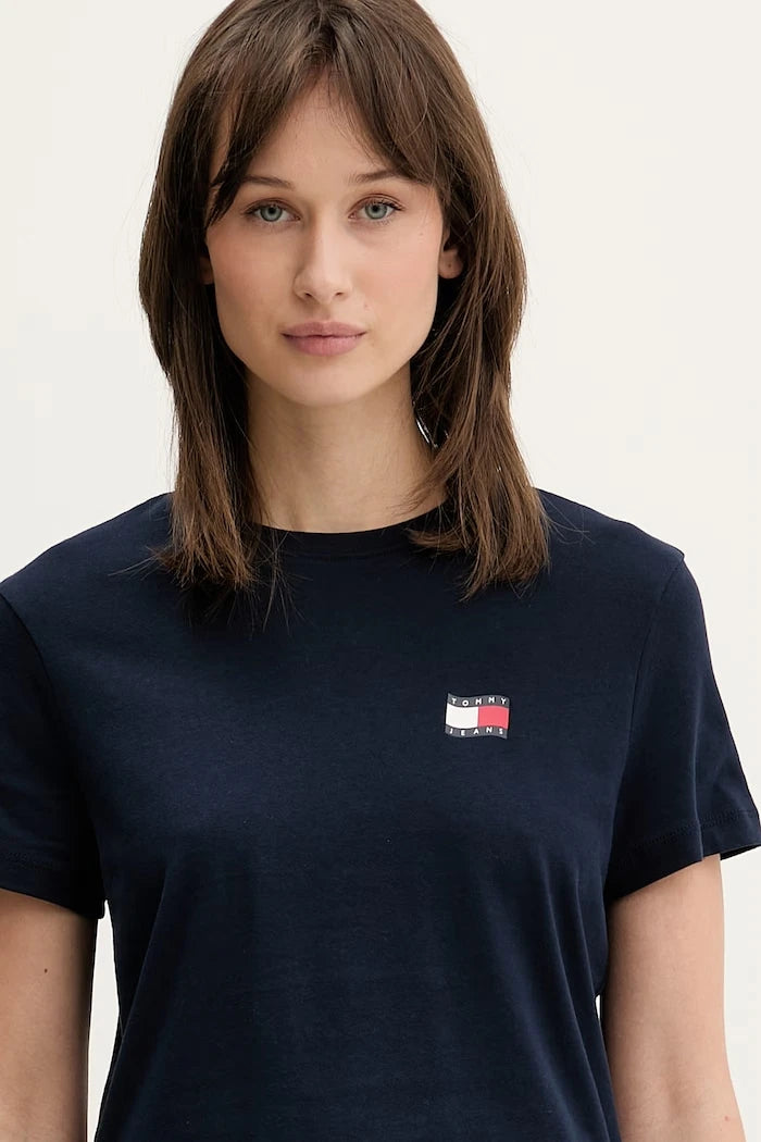 Tommy Jeans kadın pamuklu tişört
