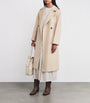 Weekend Max Mara White Virgin Wool Belted Coat