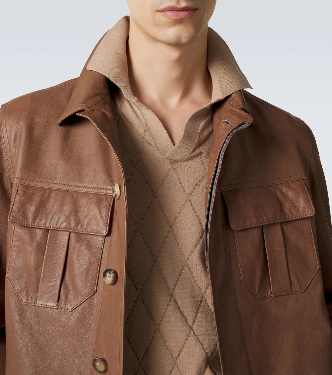 Brunello Cucinelli - قميص بولو من القطن المحبوك