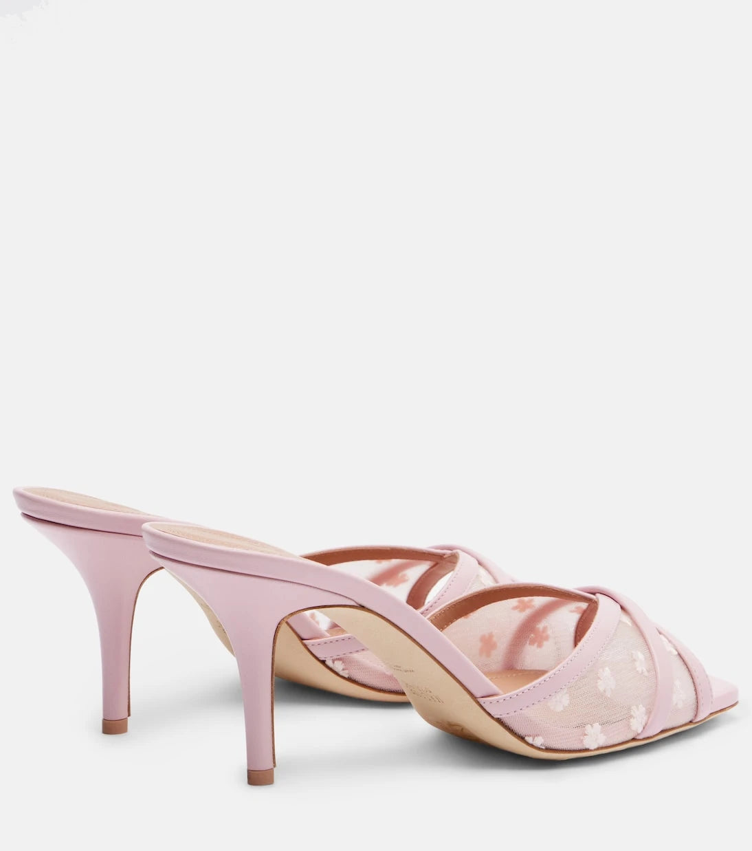 Malone Souliers - Perla 70 leather and mesh mules