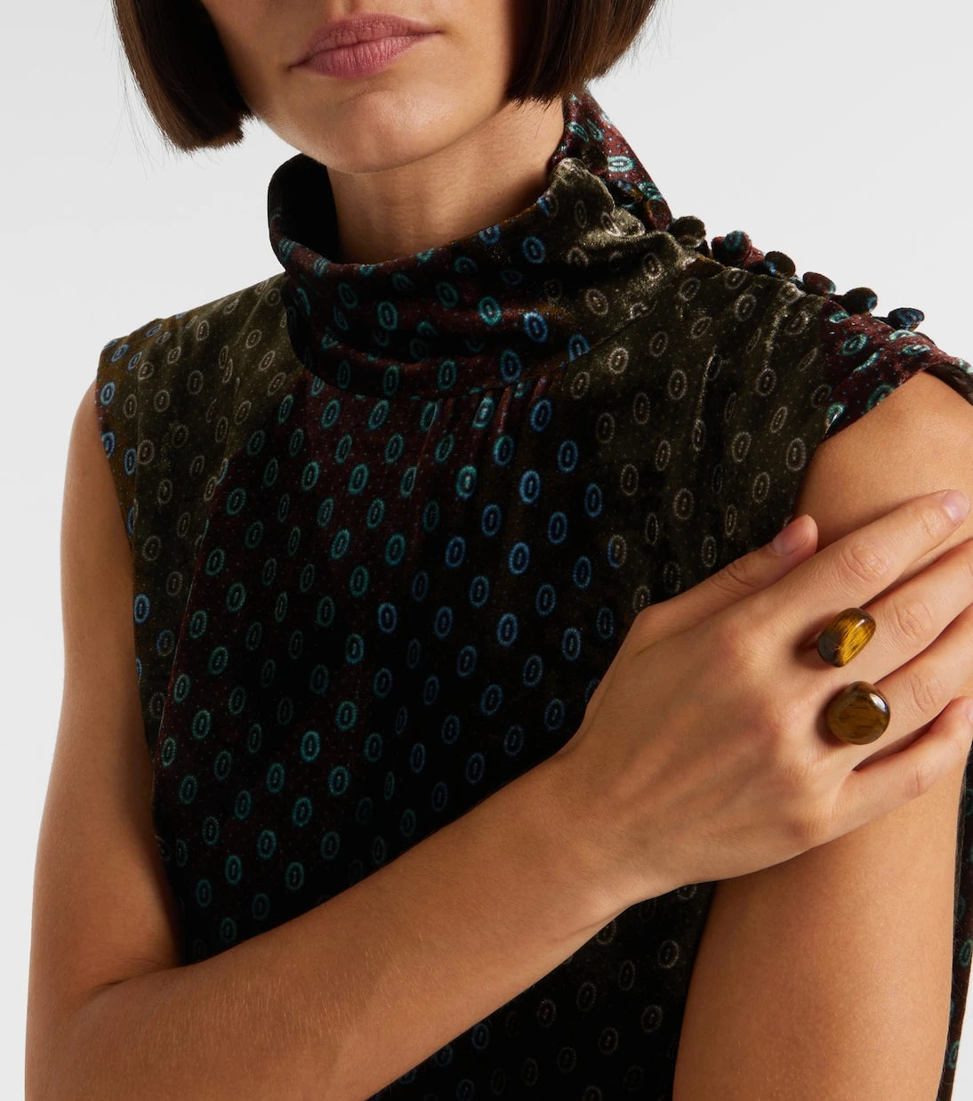 Dries Van Noten - Printed satin maxi dress
