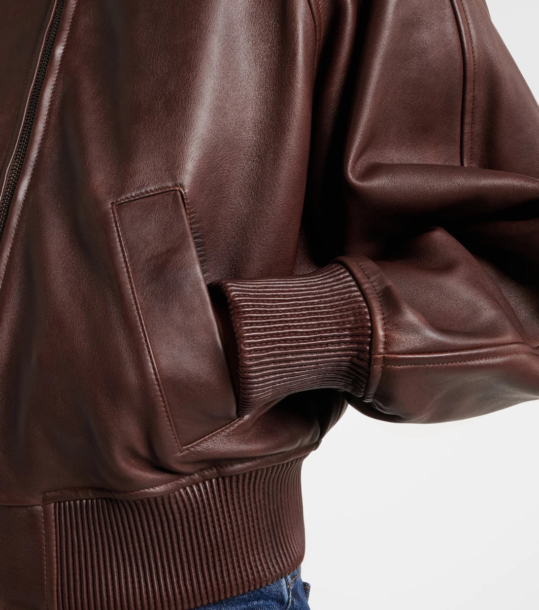 Polo Ralph Lauren - Cropped leather blouson jacket