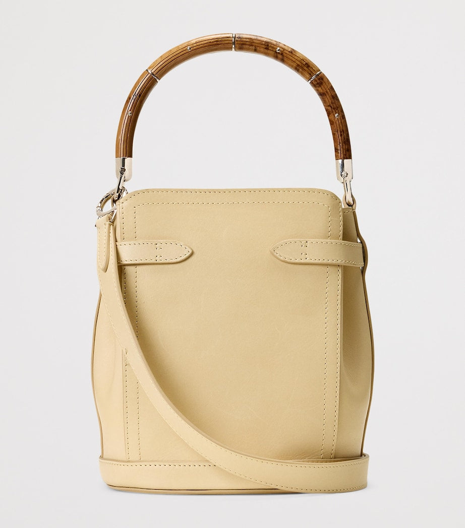 Ralph Lauren Collection Beige Small Leather RL 888 Bucket Bag