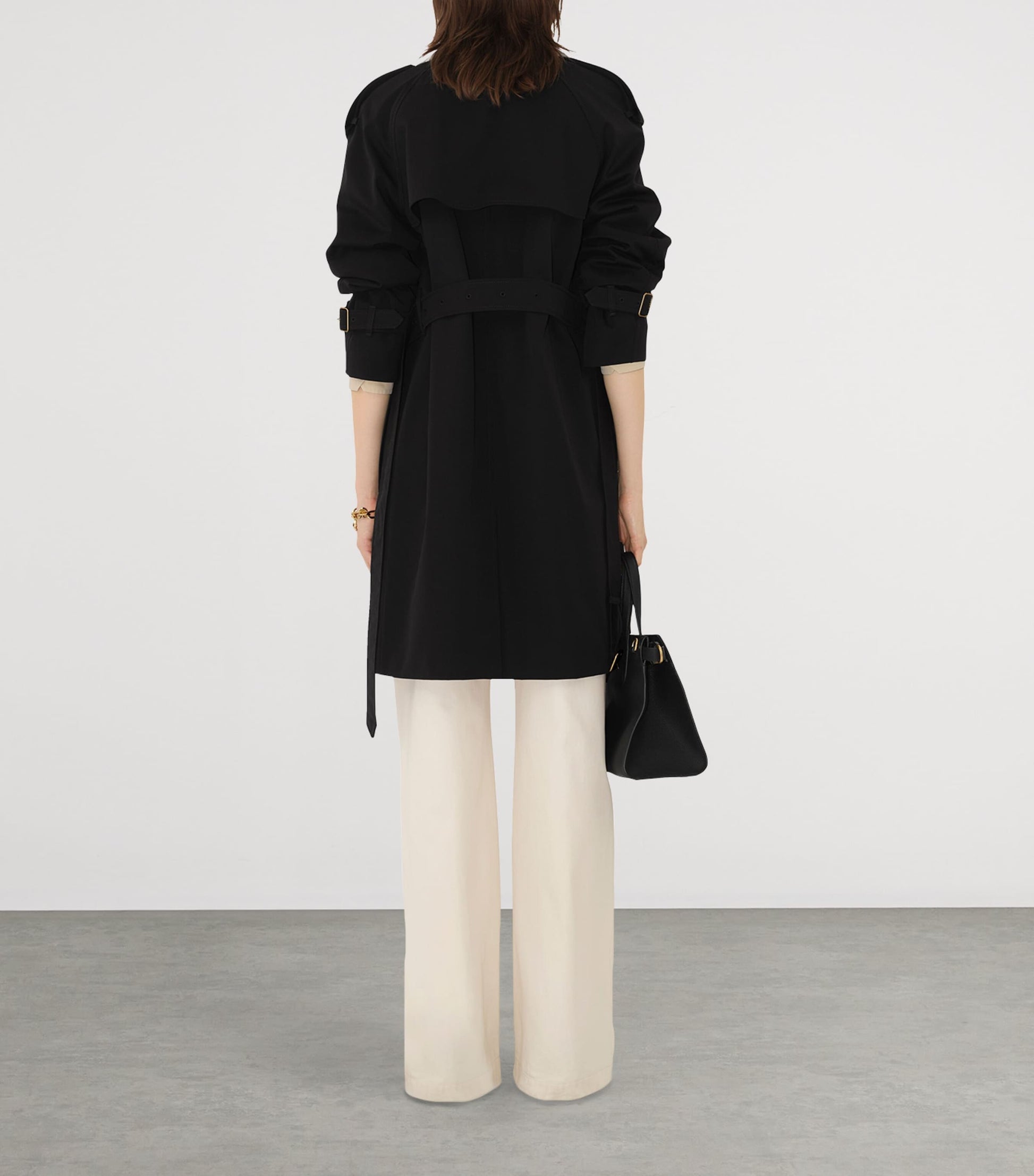 Burberry Black Mid-Length Castleford Trench Coat