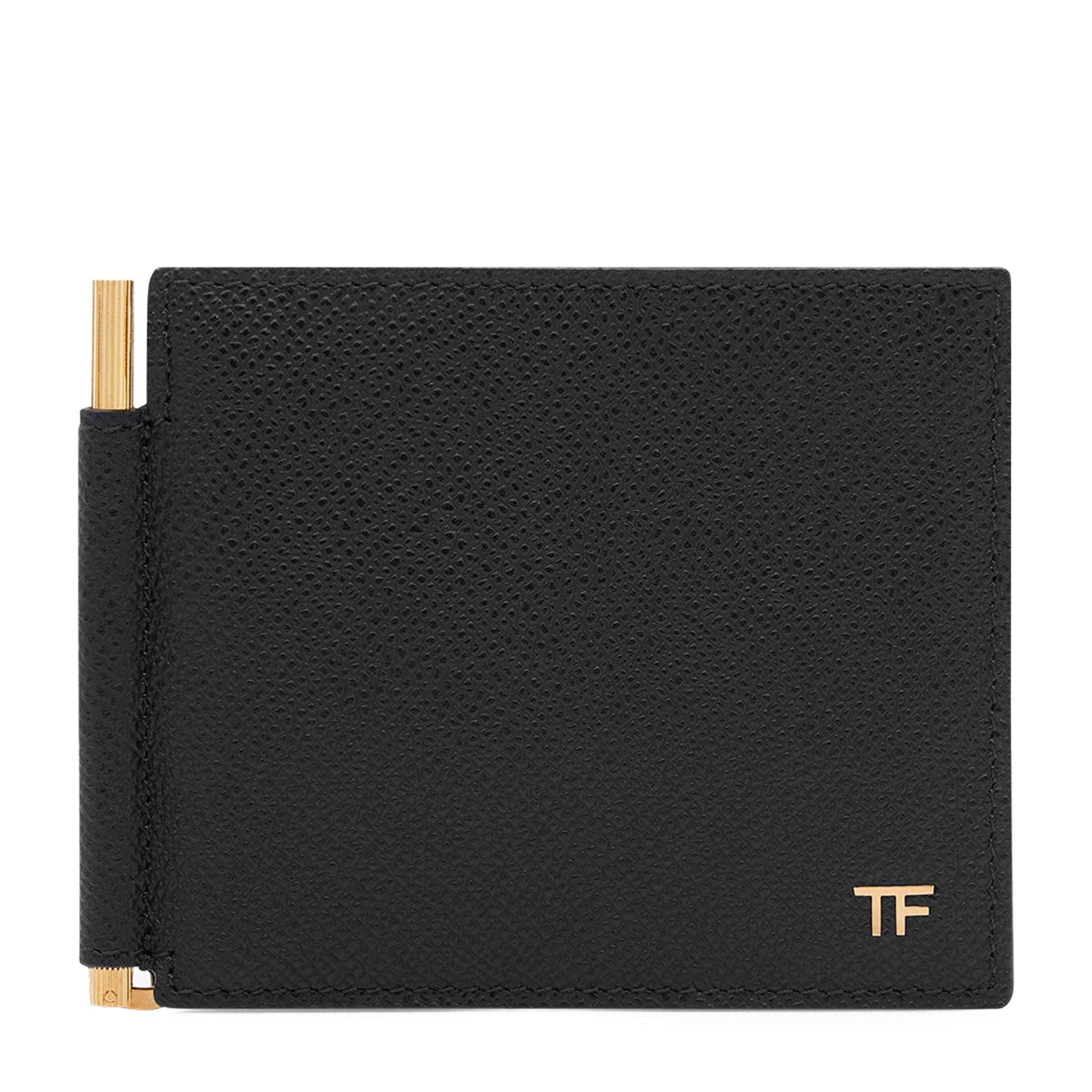 Leather T-Line Money Clip Wallet
