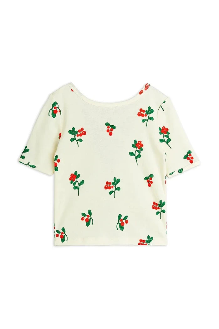 Детска памучна тениска Mini Rodini Lingonberries