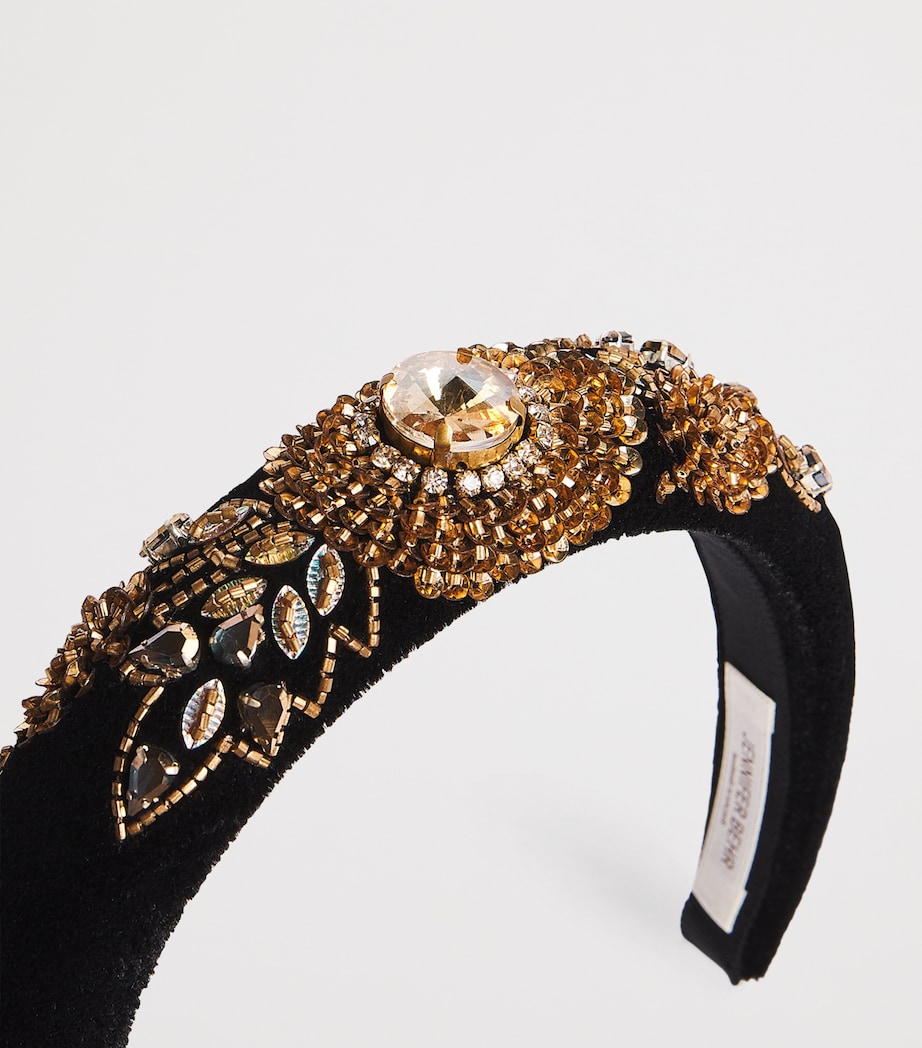 Jennifer Behr Gold Embellished Stenaya Headband