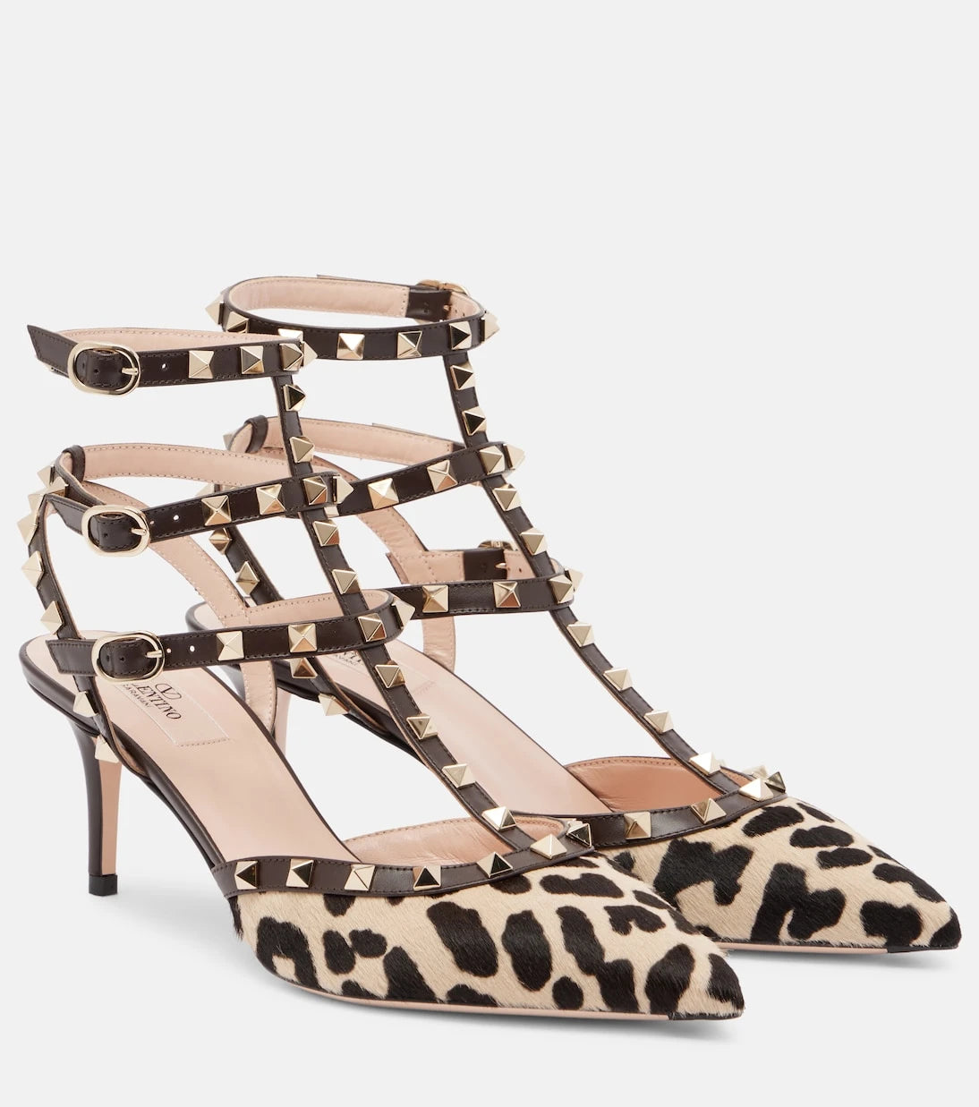 Valentino Garavani - Rockstud 65 calf hair pumps