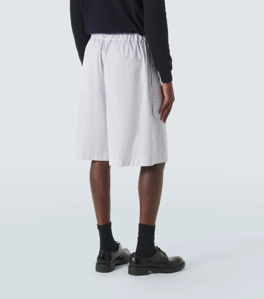 Jil Sander - Striped cotton Bermuda shorts
