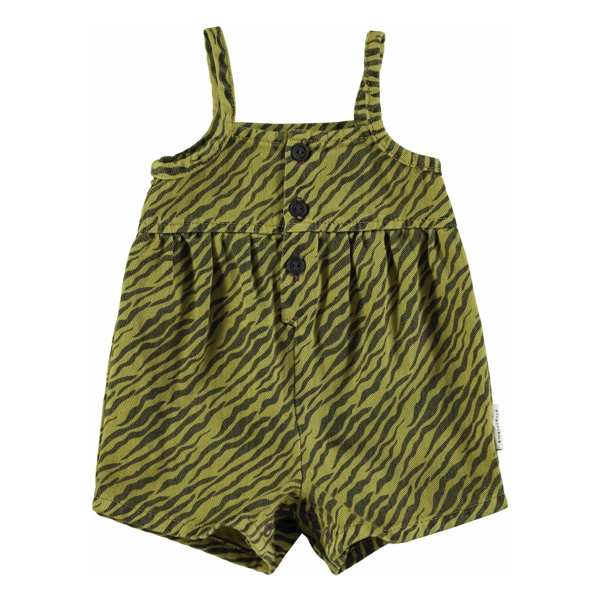 Piupiuchick - Zebra Playsuit | Olive
