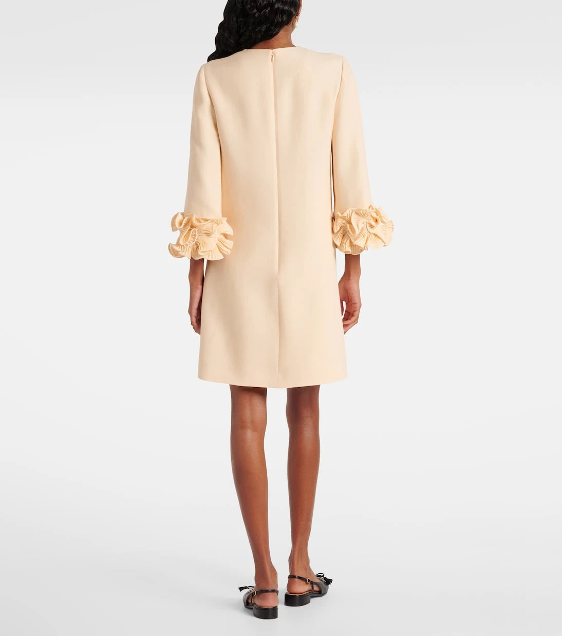 Valentino - فستان قصير من كريب كوتور