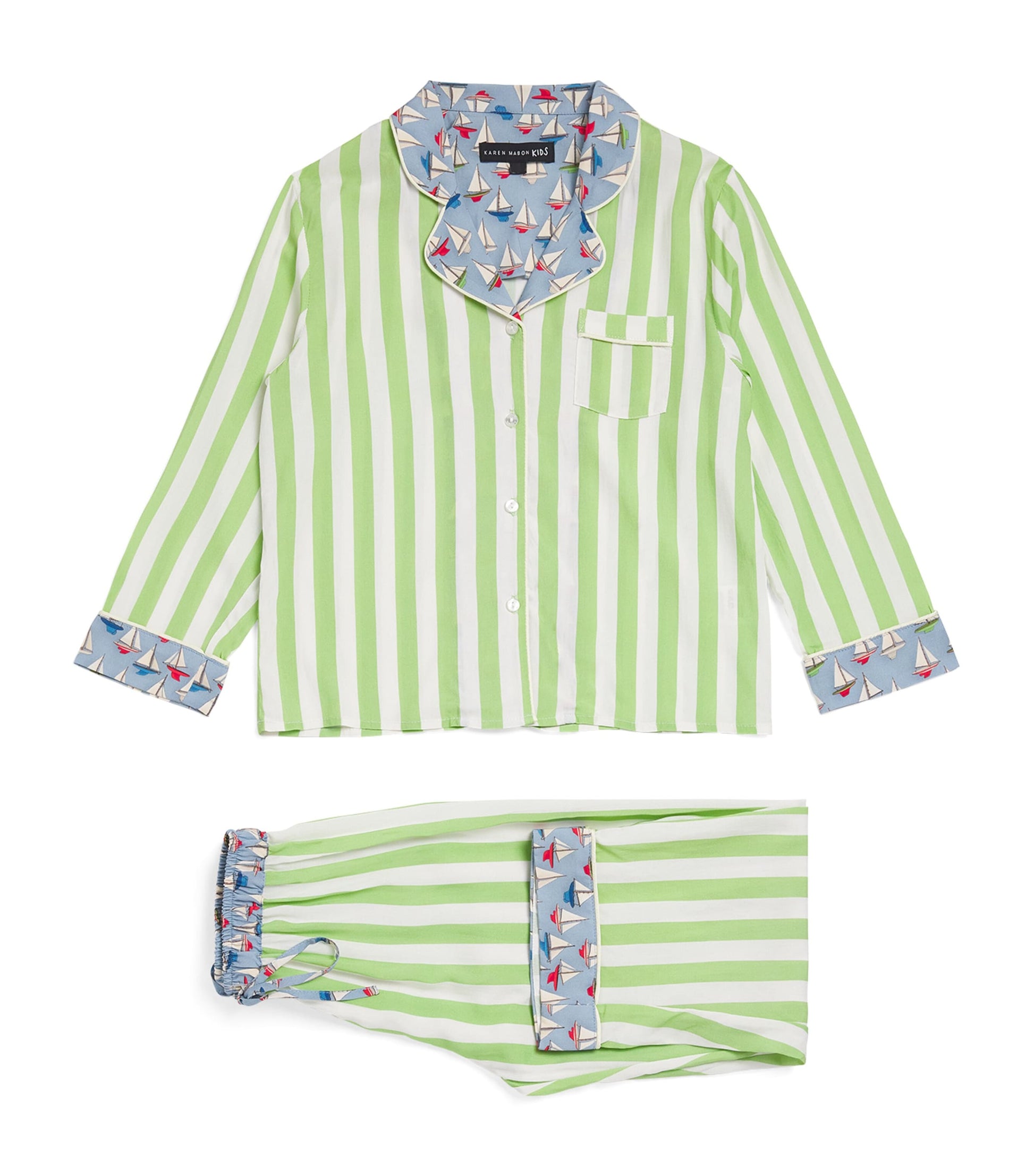 KAREN MABON KIDS Stripe Boat Print Pyjama Set (2-13 Years)