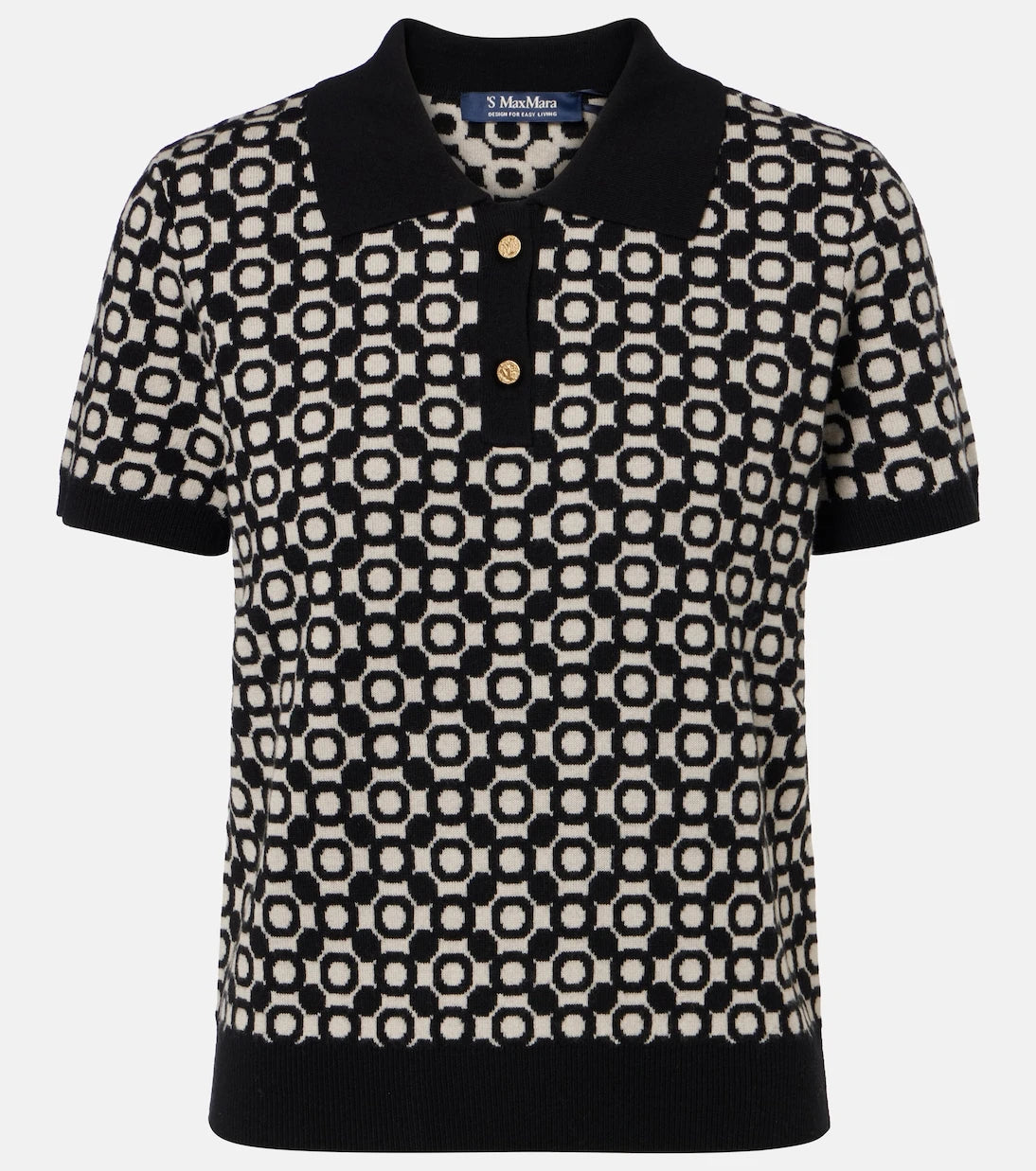 'S Max Mara - Medera wool jacquard polo sweater
