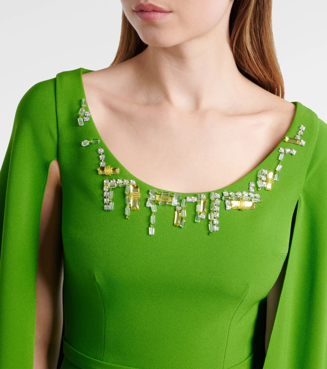 Safiyaa - Agata embellished crêpe gown