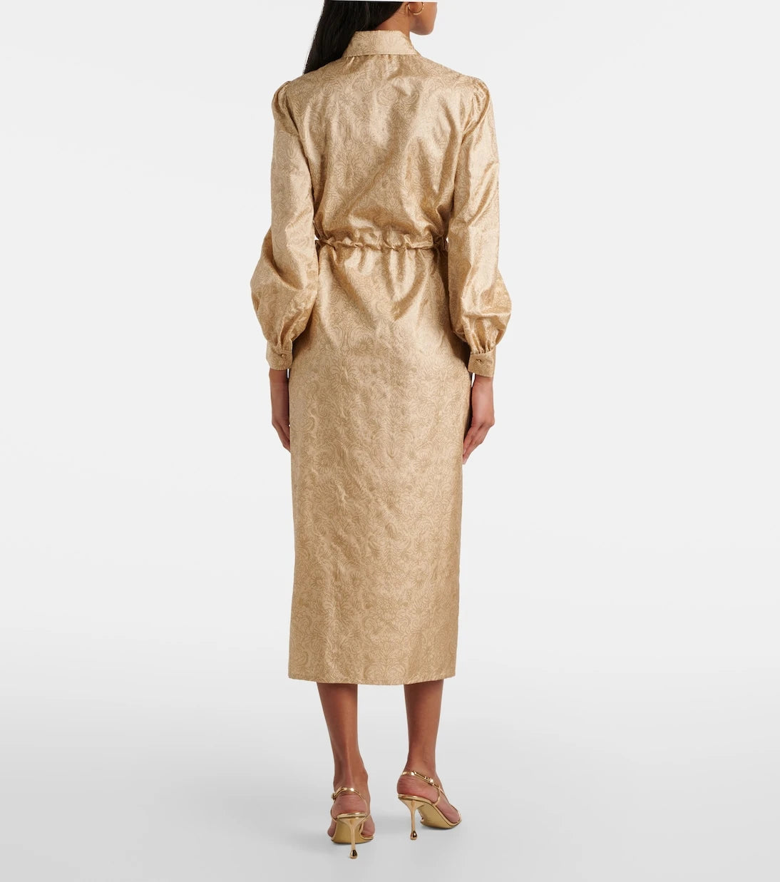 Max Mara - Ape belted silk twill maxi dress