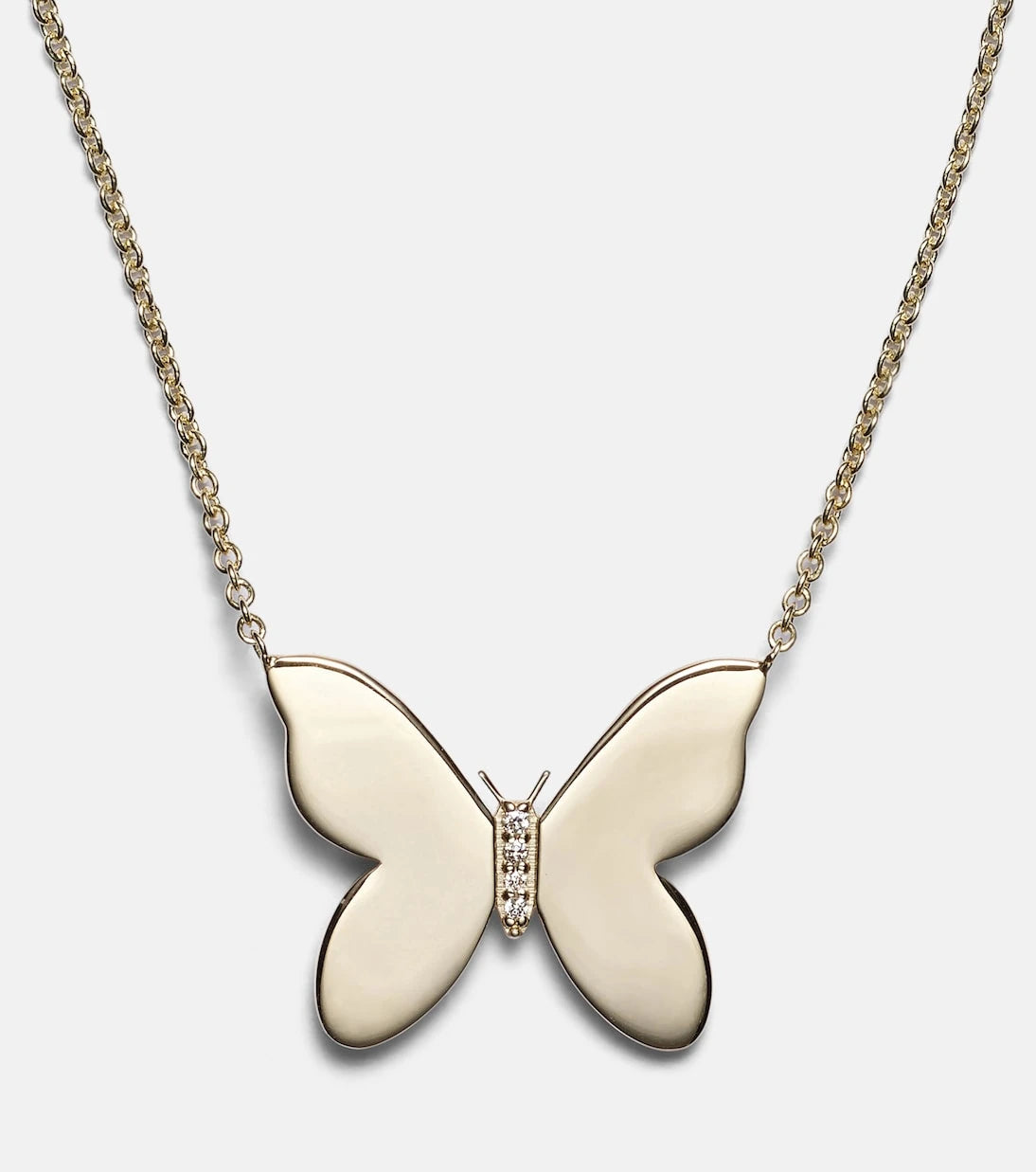 Sydney Evan - Butterfly 14kt gold necklace with diamonds