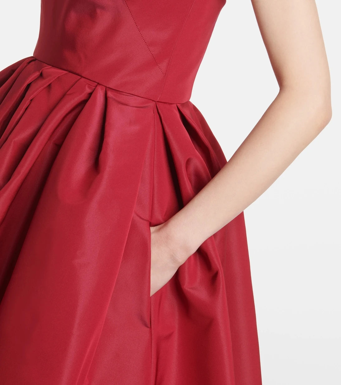 Carolina Herrera - Strapless belted silk cocktail dress