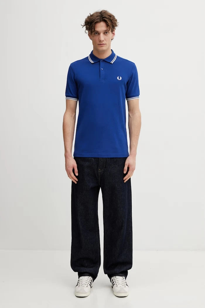 Памучна тениска с яка Fred Perry