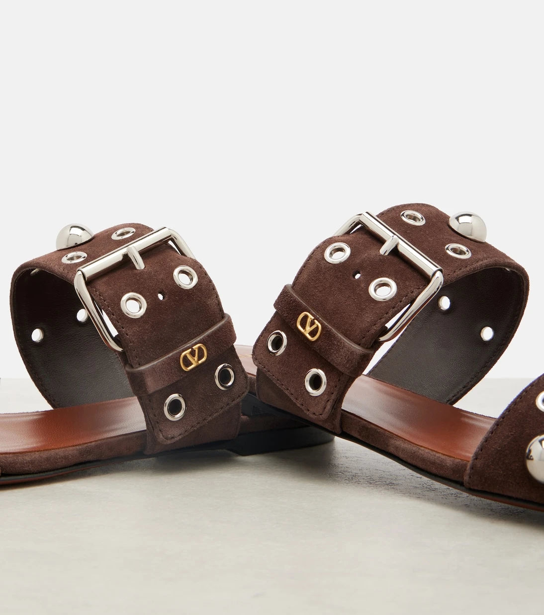 Valentino Garavani - Nellcote studded suede sandals