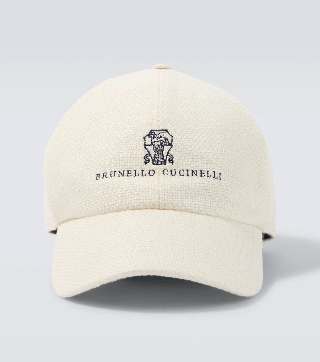 Brunello Cucinelli - Logo silk, linen, and wool baseball cap