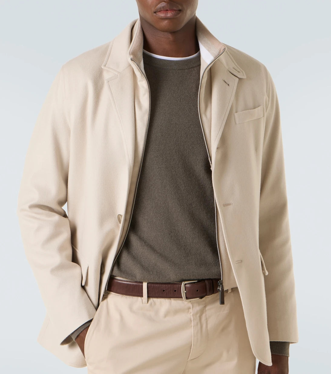 Herno - Layered silk and cashmere blazer
